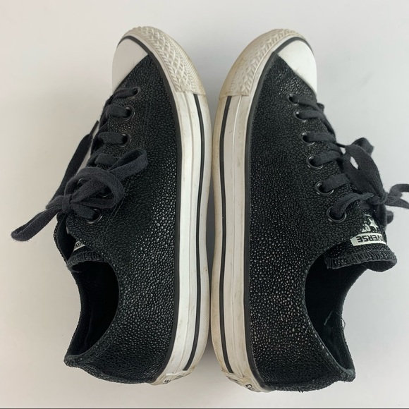Converse Textured Black Lace Sneaker Shoes 7 - Picture 5 of 12